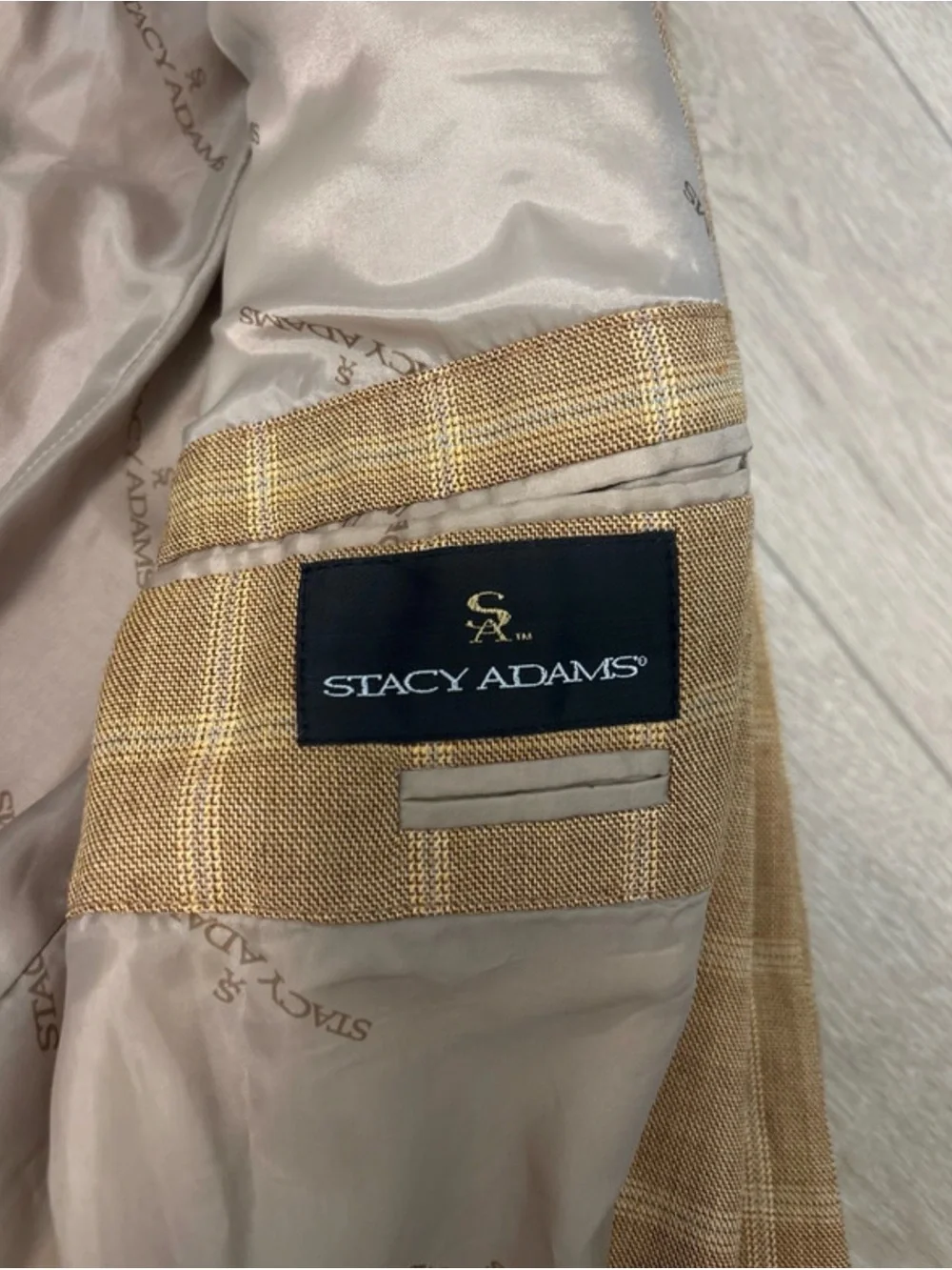 Stacy Adams Tan Plaid Sport Coat